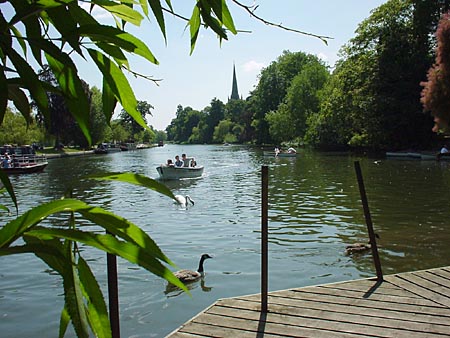 The River Avon and Trinity Church in the distance